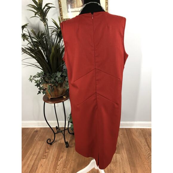 Harvè Bernard Dress 16W Sleeveless Boho Vacation Clueless Preppy V-Neck Pullover - Picture 6 of 10